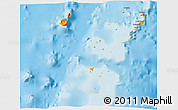 Political 3D Map of Ha'apai, shaded relief outside
