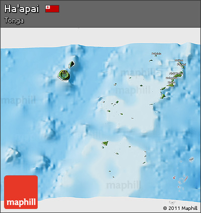 Satellite 3D Map of Ha'apai, shaded relief outside