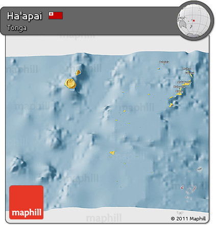 Savanna Style 3D Map of Ha'apai