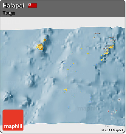 Savanna Style 3D Map of Ha'apai