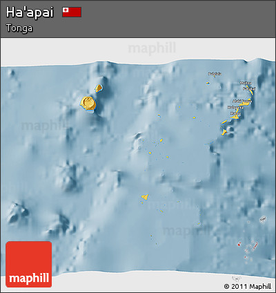 Savanna Style 3D Map of Ha'apai