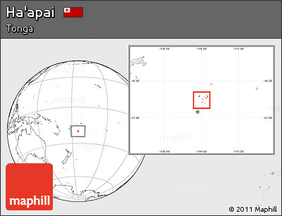 Blank Location Map of Ha'apai