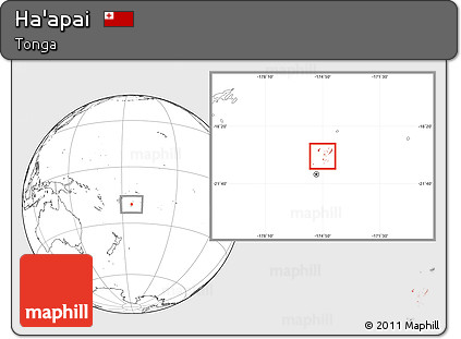 Blank Location Map of Ha'apai
