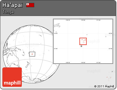 Blank Location Map of Ha'apai