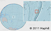 Gray Location Map of Ha'apai, highlighted country, within the entire country, hill shading