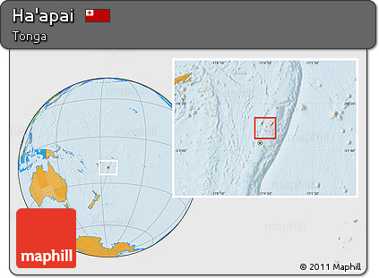 Political Location Map of Ha'apai