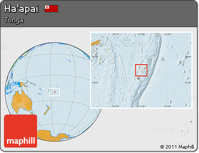 Political Location Map of Ha'apai