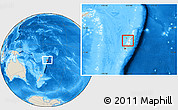 Shaded Relief Location Map of Ha'apai, within the entire country