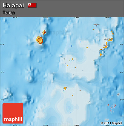 Political Map of Ha'apai, single color outside