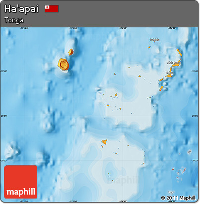 Political Map of Ha'apai, single color outside