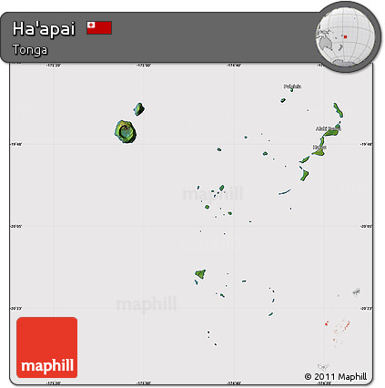 Satellite Map of Ha'apai, cropped outside