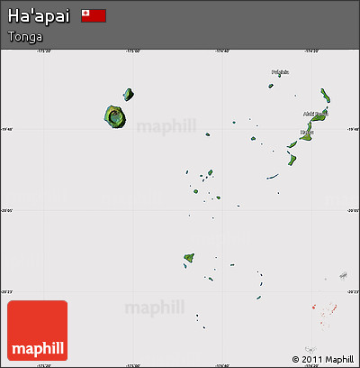 Satellite Map of Ha'apai, cropped outside