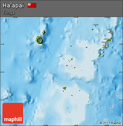 Satellite Map of Ha'apai, political outside