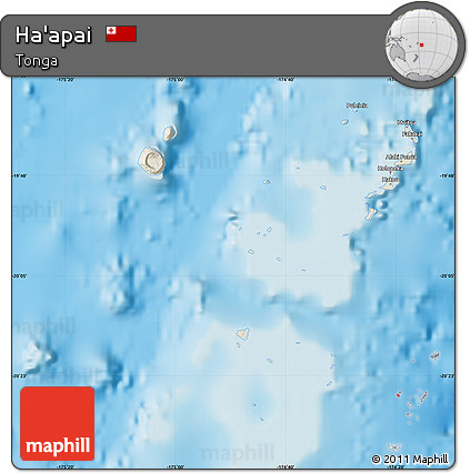 Shaded Relief Map of Ha'apai