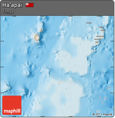 Shaded Relief Map of Ha'apai