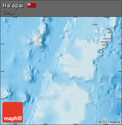 Shaded Relief Map of Ha'apai