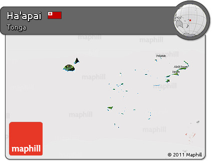 Satellite Panoramic Map of Ha'apai, cropped outside