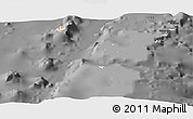Shaded Relief Panoramic Map of Ha'apai, darken, desaturated