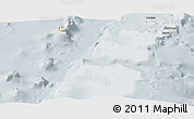 Shaded Relief Panoramic Map of Ha'apai, lighten, semi-desaturated