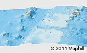 Shaded Relief Panoramic Map of Ha'apai, physical outside