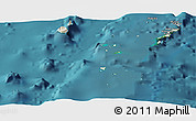 Shaded Relief Panoramic Map of Ha'apai, satellite outside