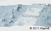 Shaded Relief Panoramic Map of Ha'apai, semi-desaturated