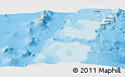 Shaded Relief Panoramic Map of Ha'apai, single color outside