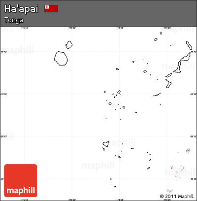 Blank Simple Map of Ha'apai, cropped outside, no labels