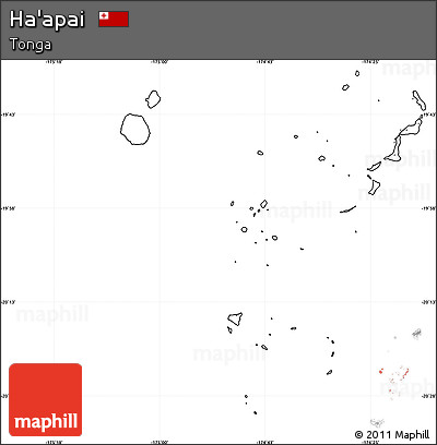 Blank Simple Map of Ha'apai, no labels