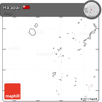 Blank Simple Map of Ha'apai, no labels