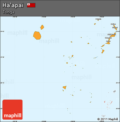 Political Simple Map of Ha'apai