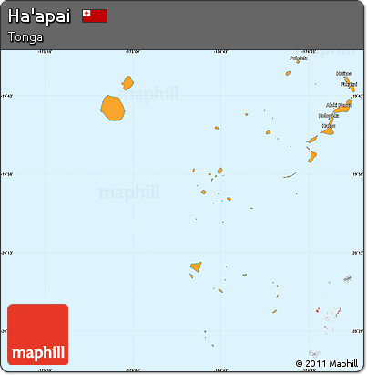 Political Simple Map of Ha'apai