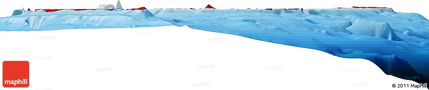 Flag Horizon Map of Tonga, single color outside, bathymetry sea, shaded relief sea