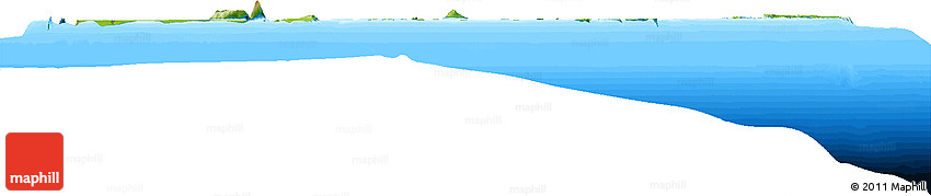 Physical Horizon Map of Tonga, single color outside, bathymetry sea