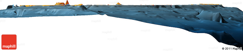 Political Horizon Map of Tonga, darken