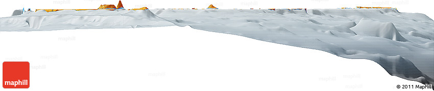 Political Horizon Map of Tonga, lighten, semi-desaturated