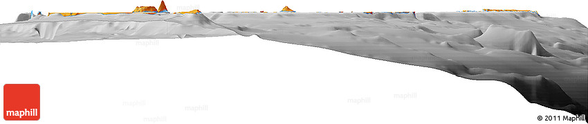 Political Shades Horizon Map of Tonga, desaturated