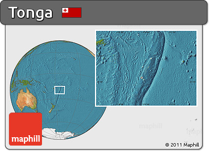 Blank Location Map of Tonga, satellite outside