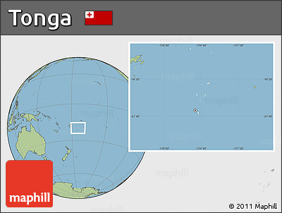 Blank Location Map of Tonga, savanna style outside