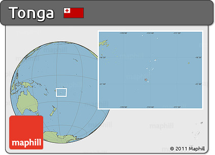 Blank Location Map of Tonga, savanna style outside