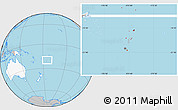 Gray Location Map of Tonga, highlighted continent