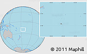 Gray Location Map of Tonga, hill shading inside