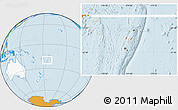 Political Location Map of Tonga, highlighted continent