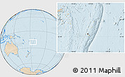Political Location Map of Tonga, lighten, land only