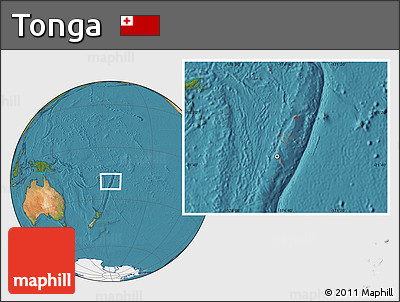 Satellite Location Map of Tonga