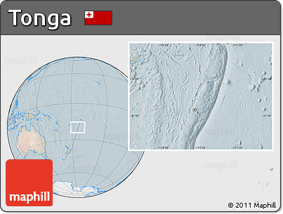 Satellite Location Map of Tonga, lighten