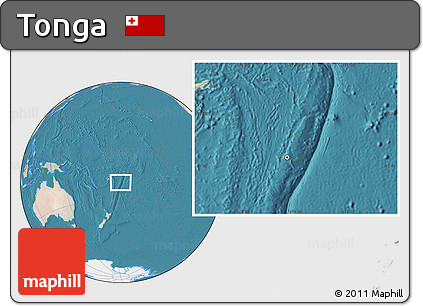 Satellite Location Map of Tonga, lighten, land only