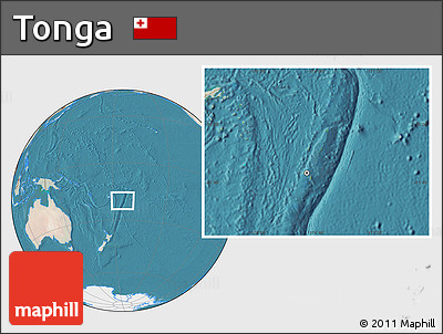 Satellite Location Map of Tonga, lighten, land only