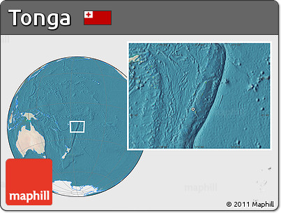 Satellite Location Map of Tonga, lighten, land only