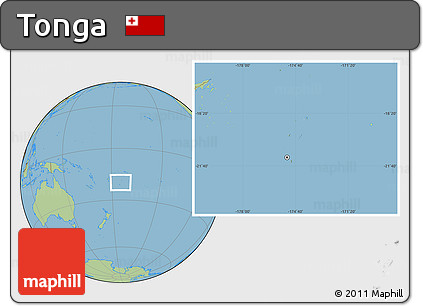 Savanna Style Location Map of Tonga, hill shading inside